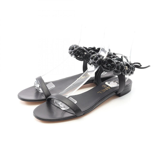 Chanel Camellia Patent Leather Sandals