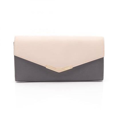 Fendi Tojours Leather PVC Coated Canvas Long Wallet
