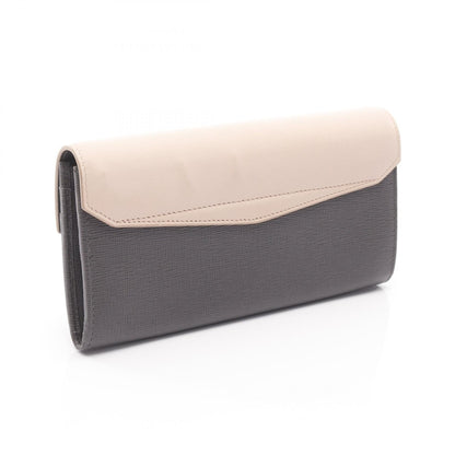 Fendi Tojours Leather PVC Coated Canvas Long Wallet