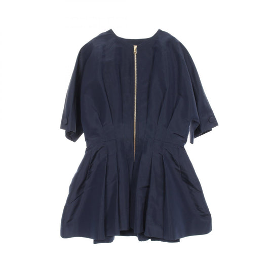 Dior Front Zip Silk Blouse