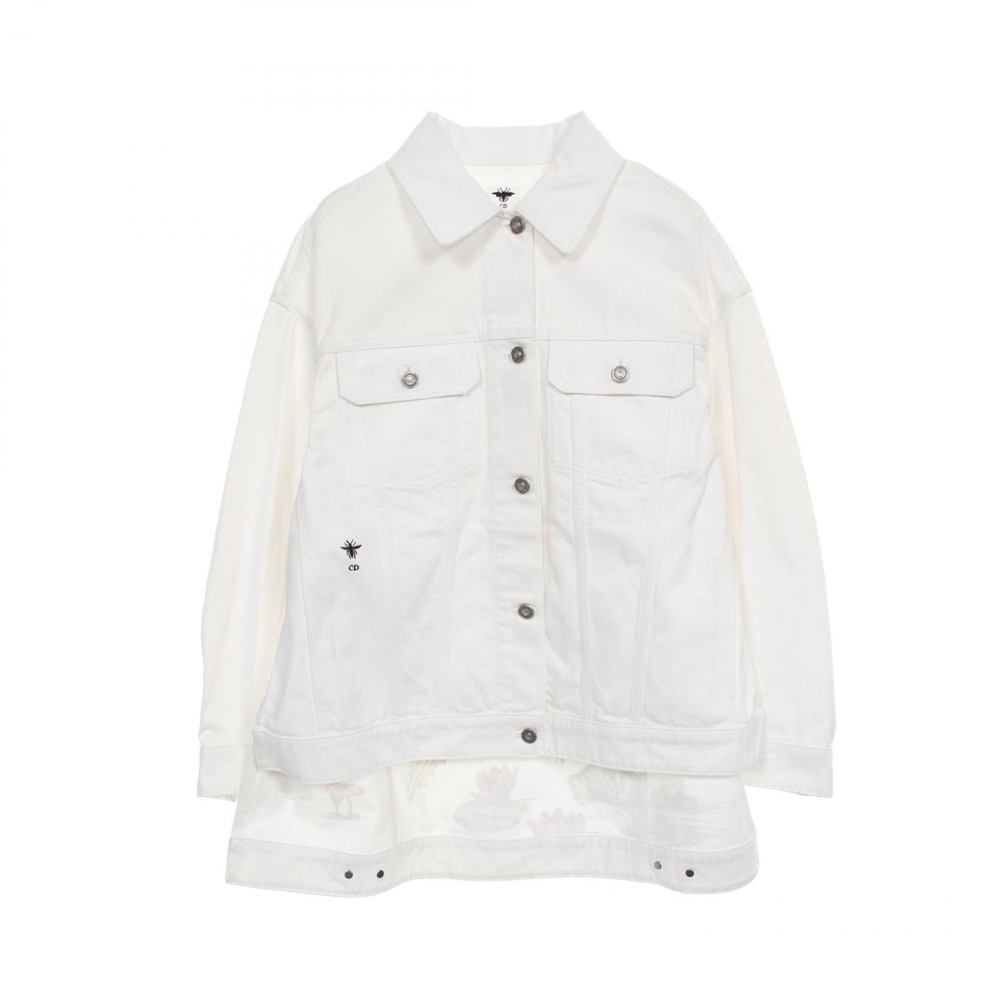 Dior BEE Embroidery Denim Jacket Cotton Outerwear