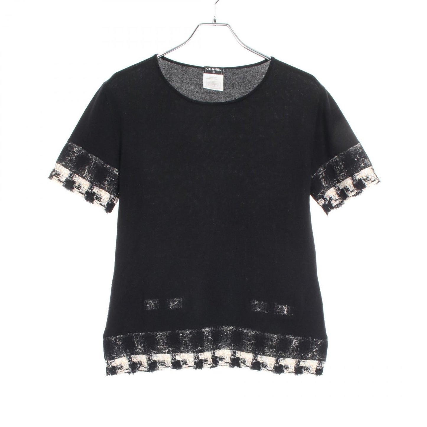 Chanel Tweed Cashmere Knit Top