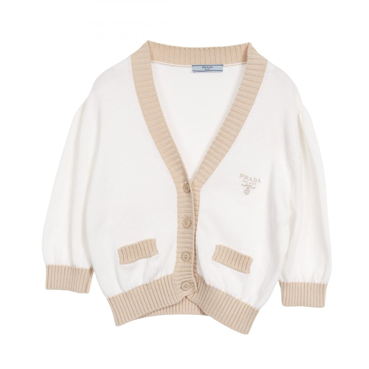 Prada Cropped Cotton Cardigan