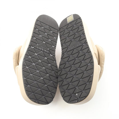 Prada Triangle Logo Leather Sandals