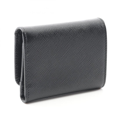 Prada Saffiano Triangle Trifold Wallet
