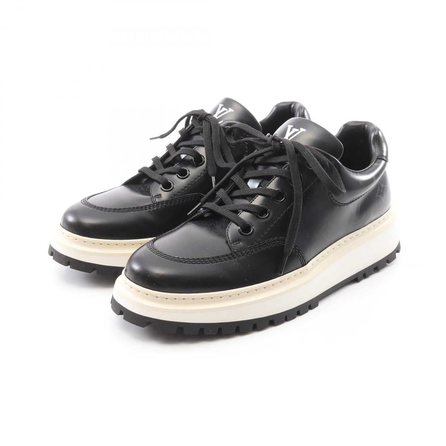 Louis Vuitton Abbesses Line Derby Monogram Leather Sneakers