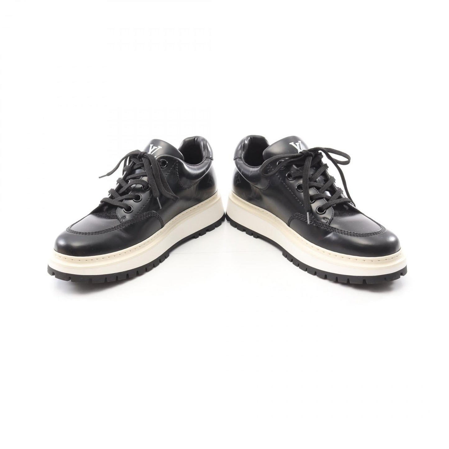 Louis Vuitton Abbesses Line Derby Monogram Leather Sneakers
