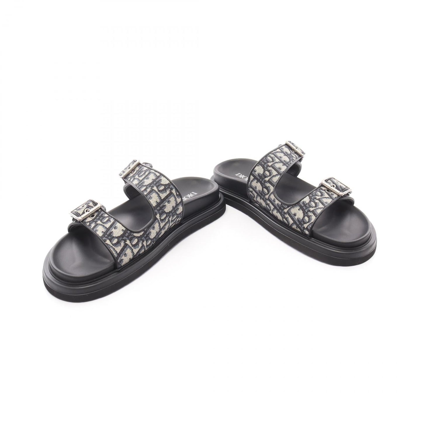 Dior Homme Dior Aqua Oblique Canvas Leather Sandals