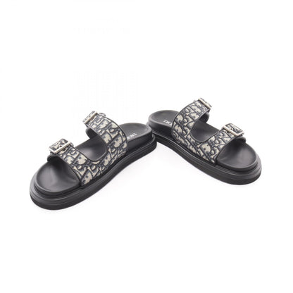 Dior Homme Dior Aqua Oblique Canvas Leather Sandals