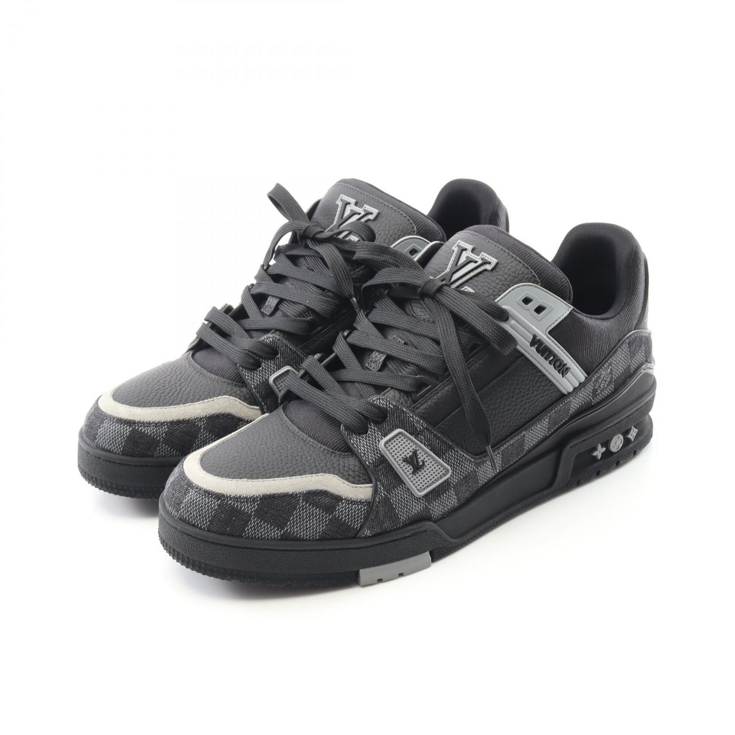 Louis Vuitton LV Trainer Line Damier Denim Leather Denim Sneakers