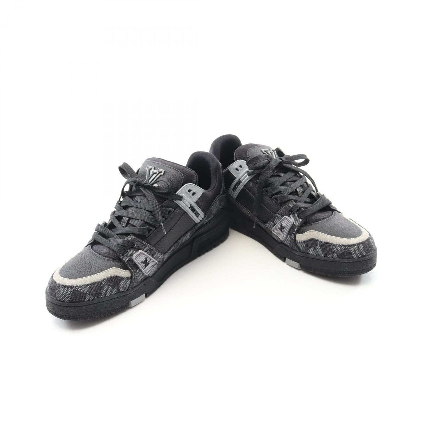 Louis Vuitton LV Trainer Line Damier Denim Leather Denim Sneakers