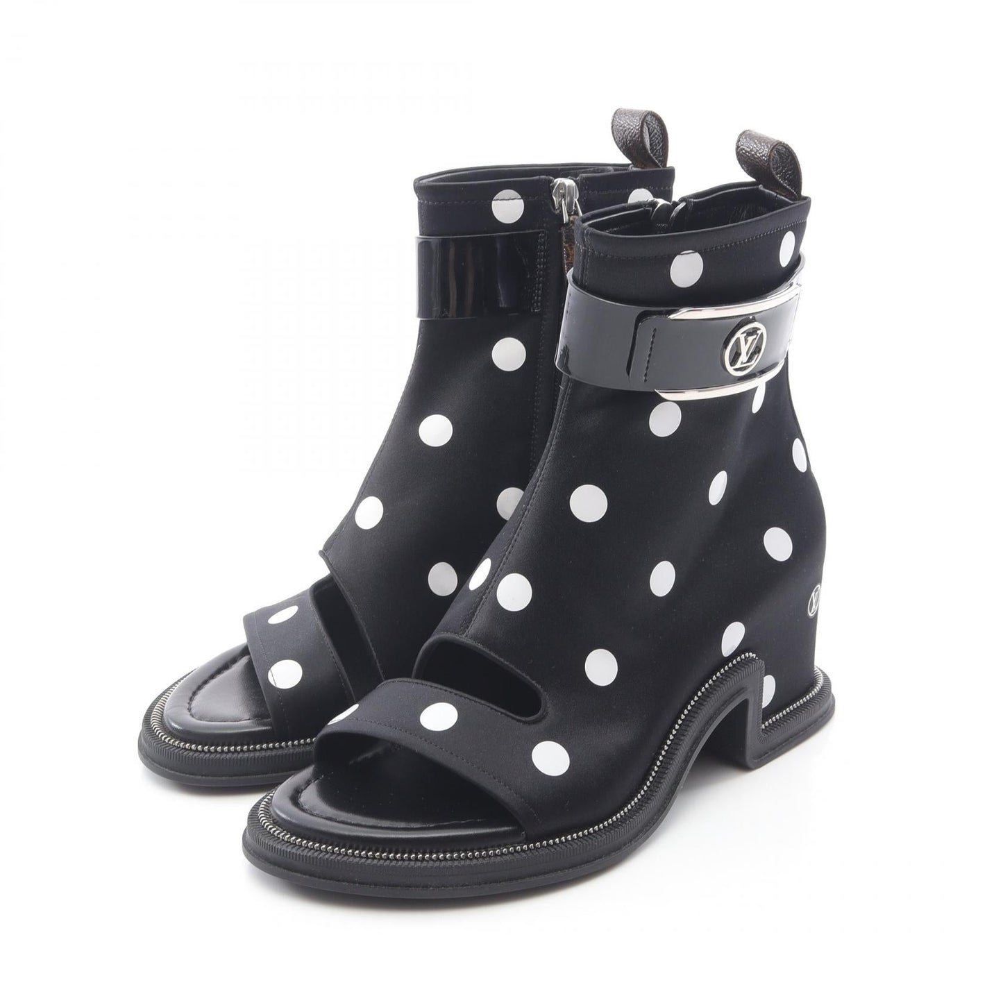 Louis Vuitton Moonlight Line Monogram Patent Leather Fabric Boots