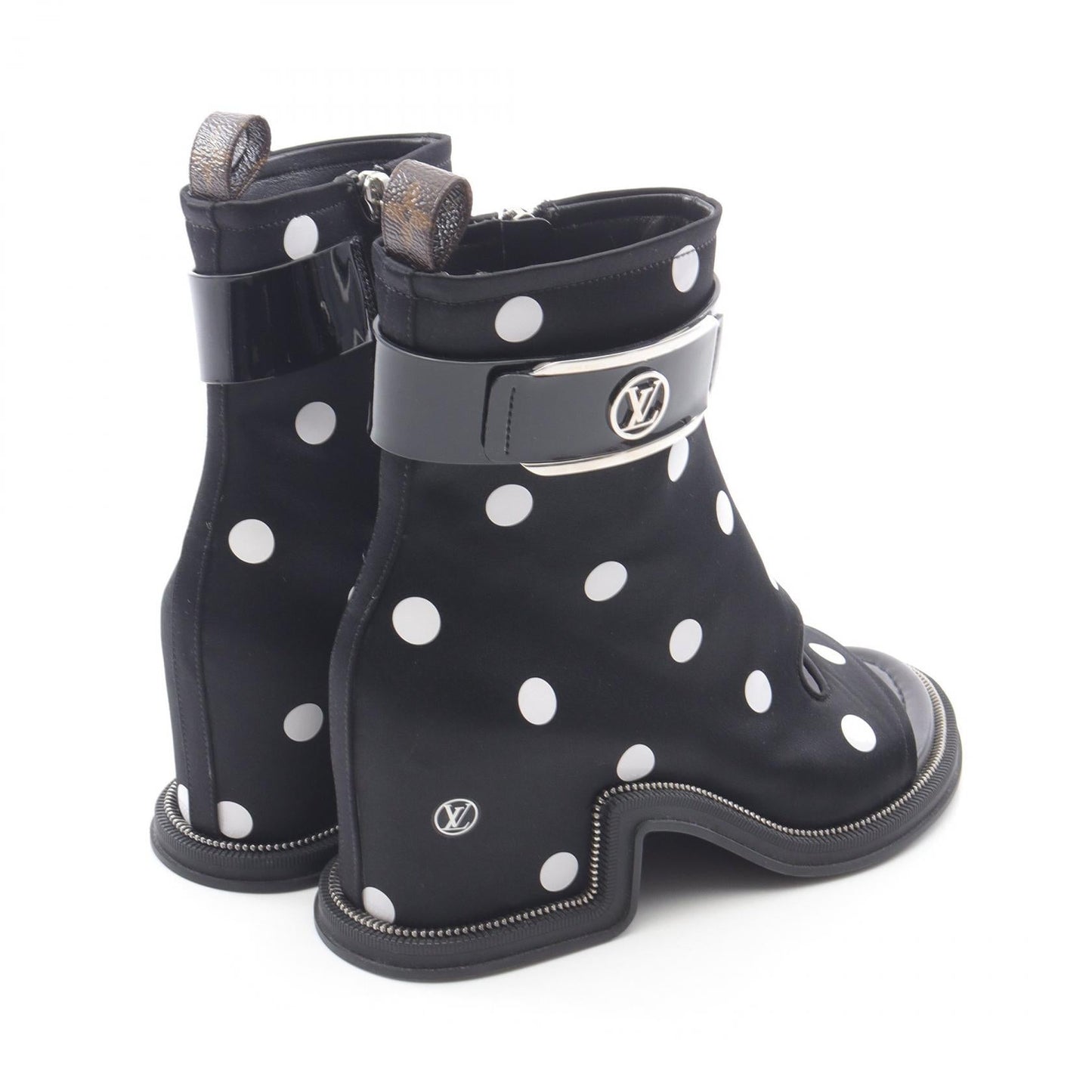 Louis Vuitton Moonlight Line Monogram Patent Leather Fabric Boots