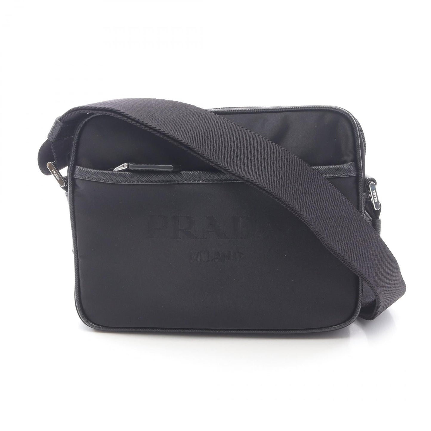 Prada TESSUTO+SAFFIANO Nylon Saffiano Leather Shoulder Bag