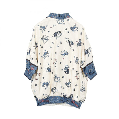 Fendi ASTROLOGY MOTIF Silk Jacket