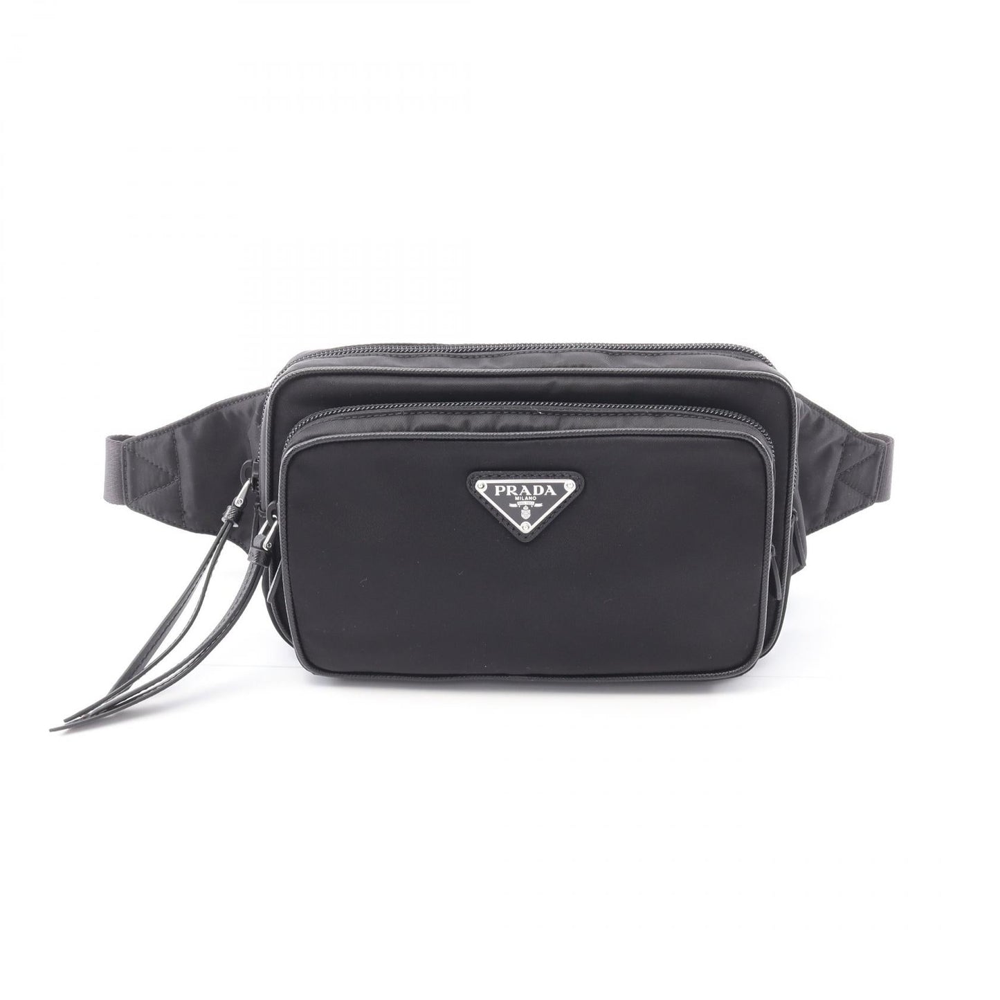 Prada TESSTO SAFFIANO Waist Bag Nylon Leather Waist Bag