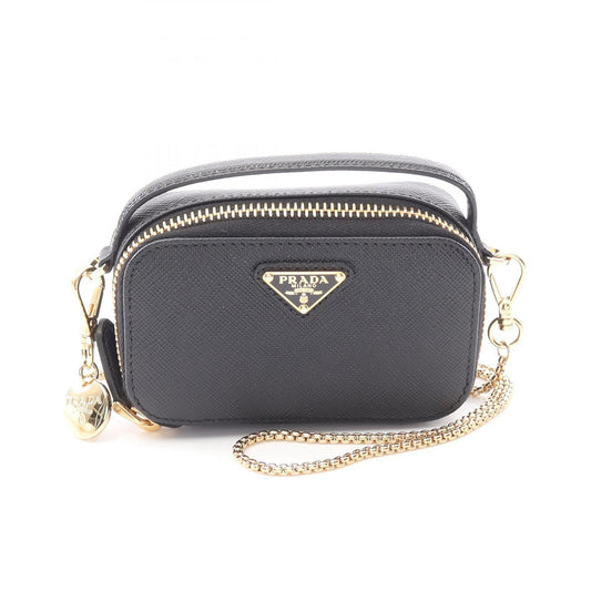 Prada Saffiano Triangle Mini Shoulder Bag Saffiano Leather Shoulder Bag