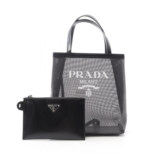 Prada RETE PAILLETTES Patent Leather Mesh Tote Bag