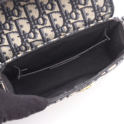 Dior 30 MONTAIGNE Oblique Canvas Leather Shoulder Bag