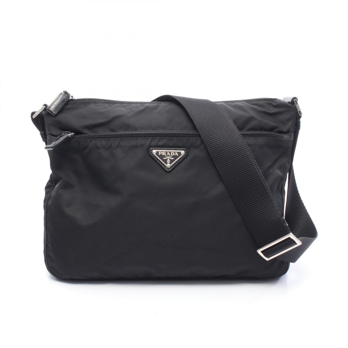 Prada Nylon Leather Shoulder Bag