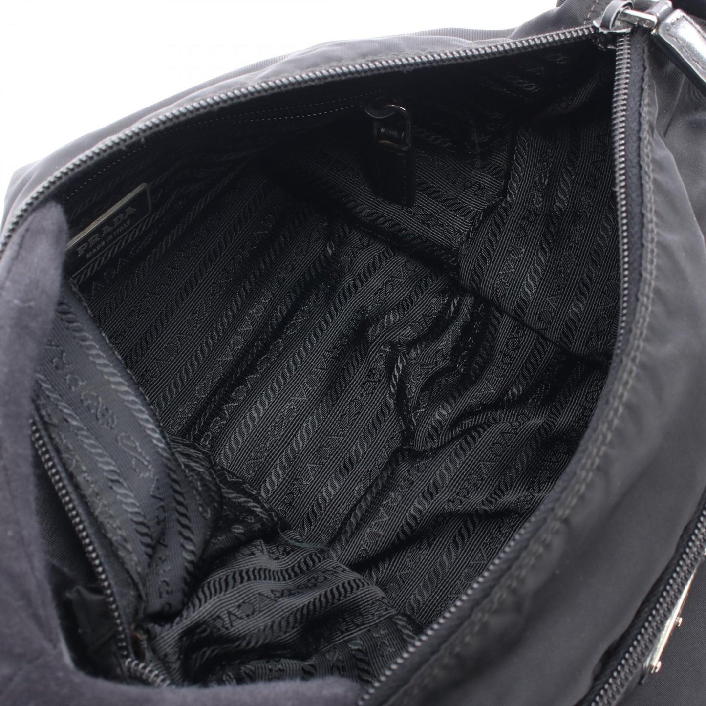 Prada Nylon Leather Shoulder Bag