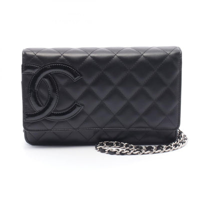 Chanel Cambon Line Leather Patent Leather Shoulder Bag