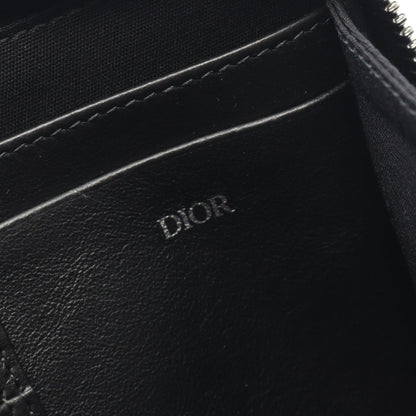 Dior CD Diamond PVC Coated Canvas Leather Shoulder Bag