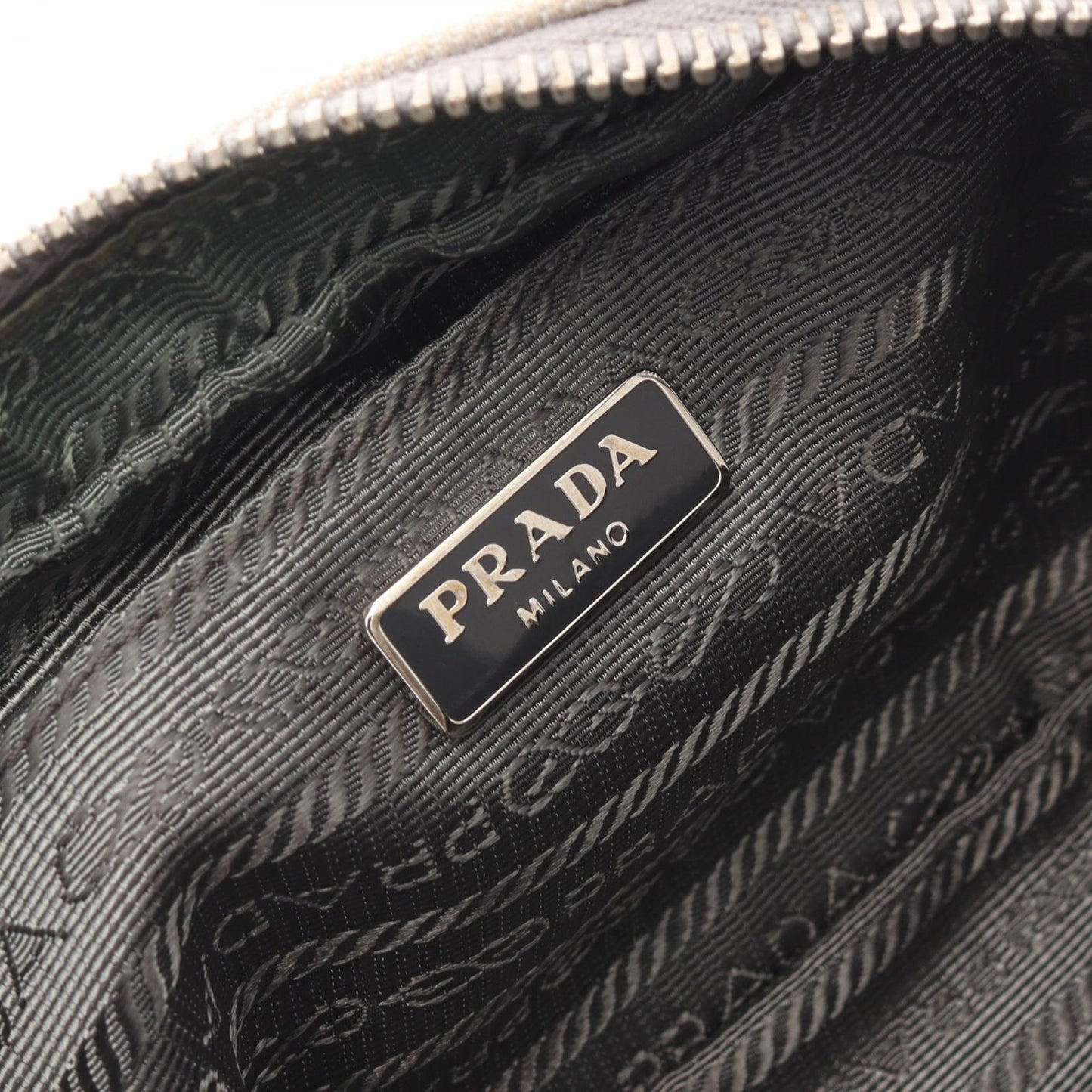 Prada 1N1674 Canvas Saffiano Leather Shoulder Bag