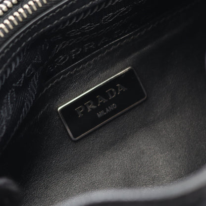 Prada Triangle Logo Leather Backpack