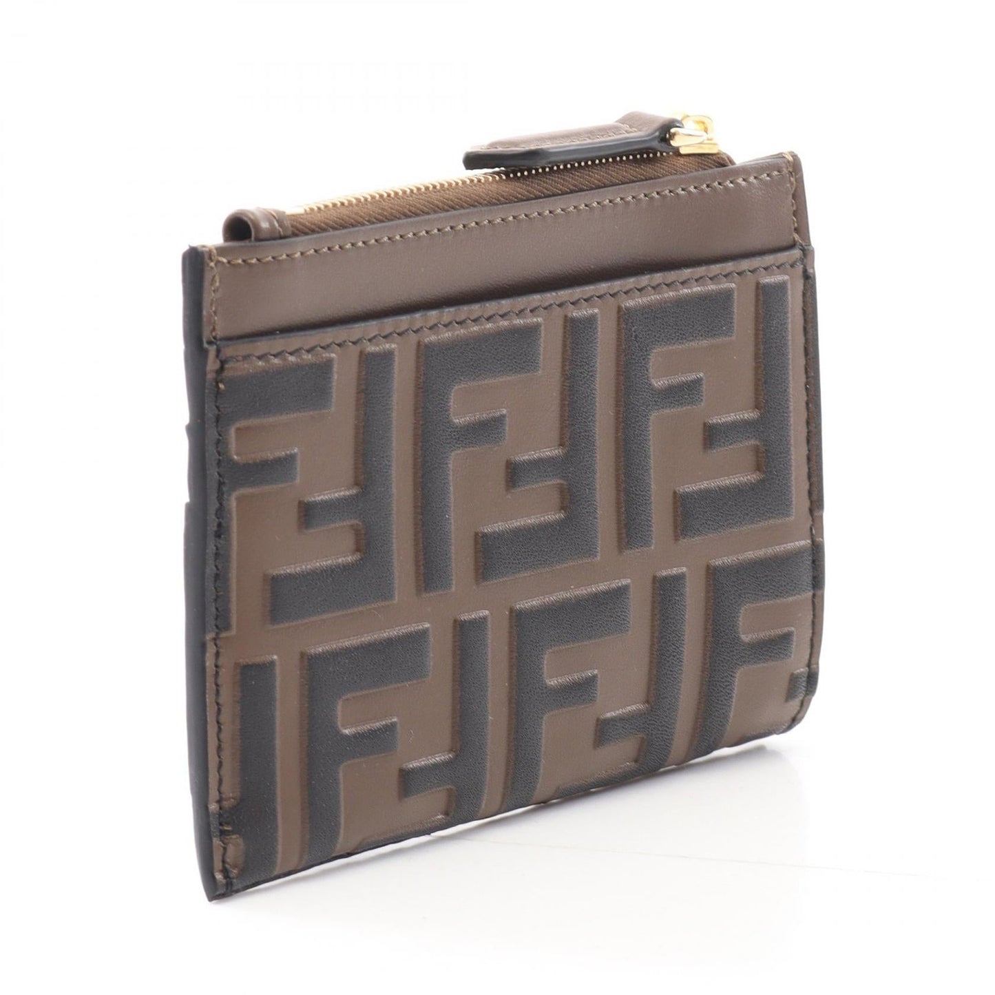 Fendi FF Diamond Zip Card Case Card Case