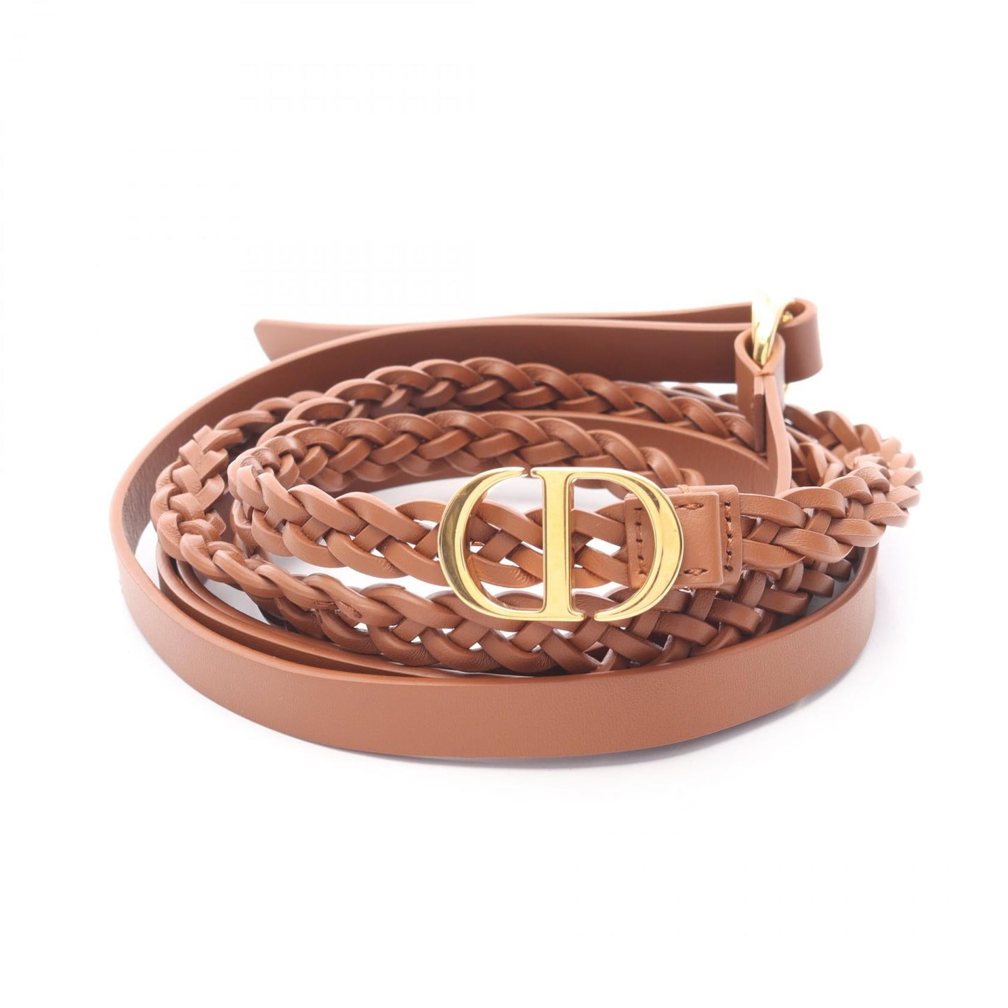 Dior CD Logo Mesh Leather Double Belt