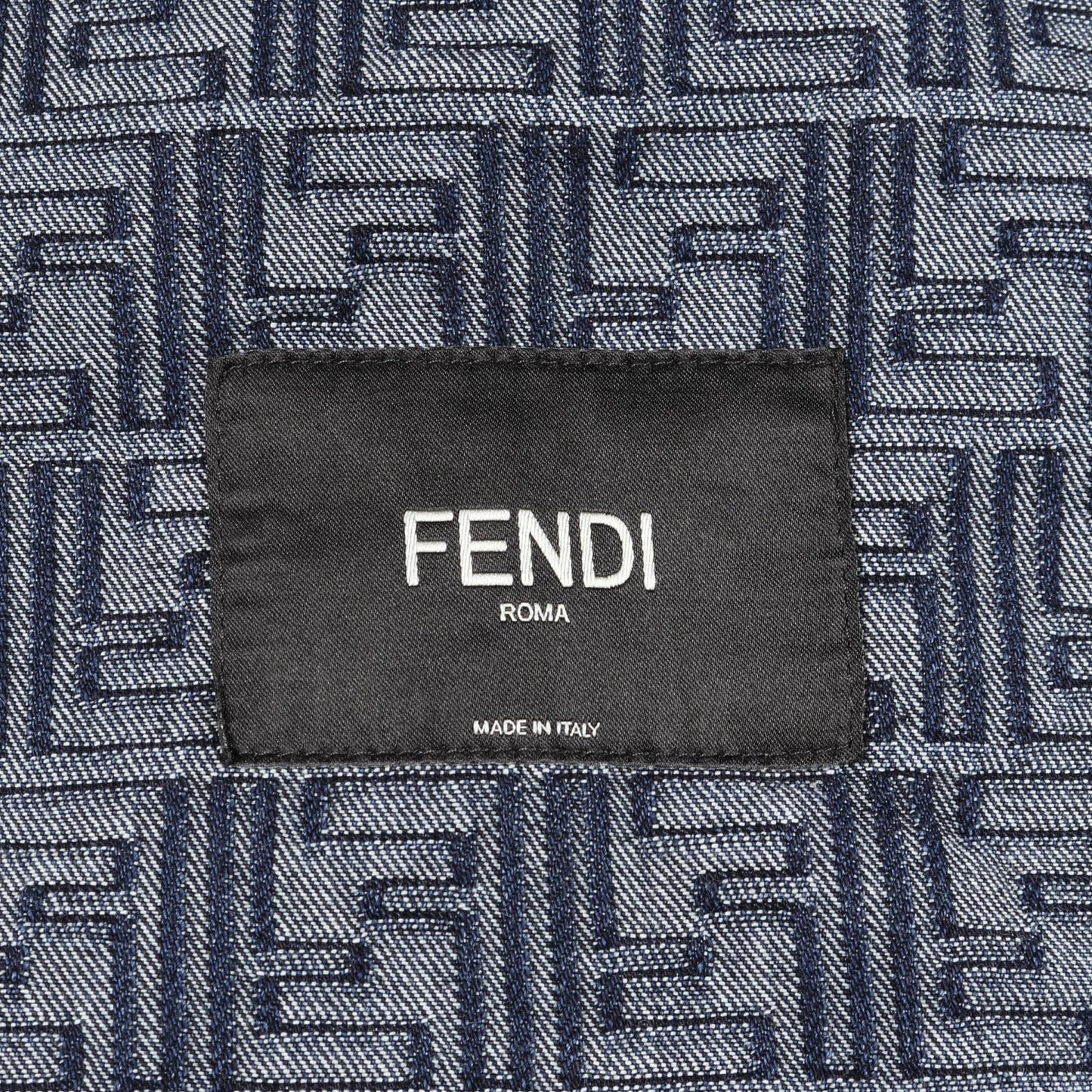 Fendi FF Jacquard Cotton Denim Jacket