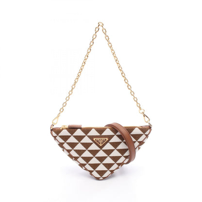 Prada 1BC543 Canvas Leather 2way Shoulder Bag