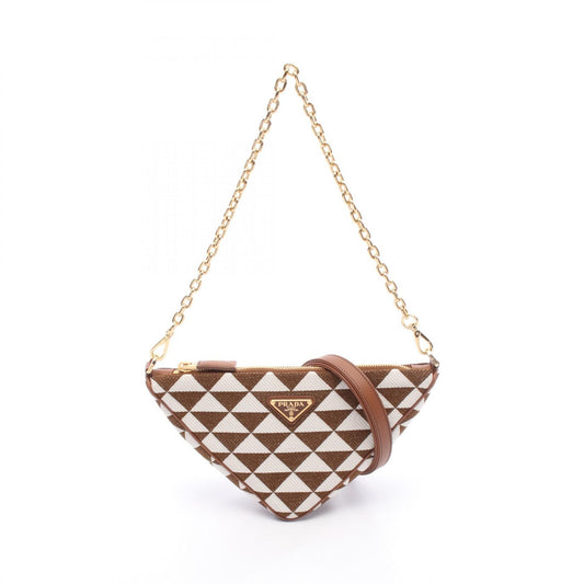 Prada 1BC543 Canvas Leather 2way Shoulder Bag