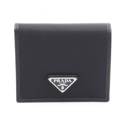 Prada 2MO0042DMHF0002 Nylon Leather Wallet