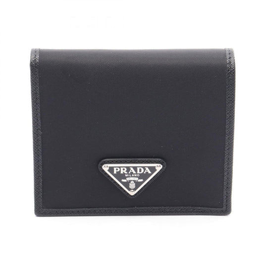 Prada 2MO0042DMHF0002 Nylon Leather Wallet