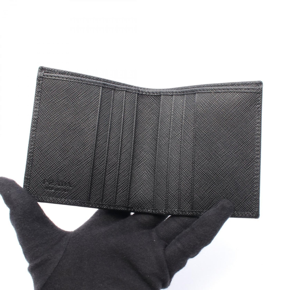 Prada 2MO0042DMHF0002 Nylon Leather Wallet