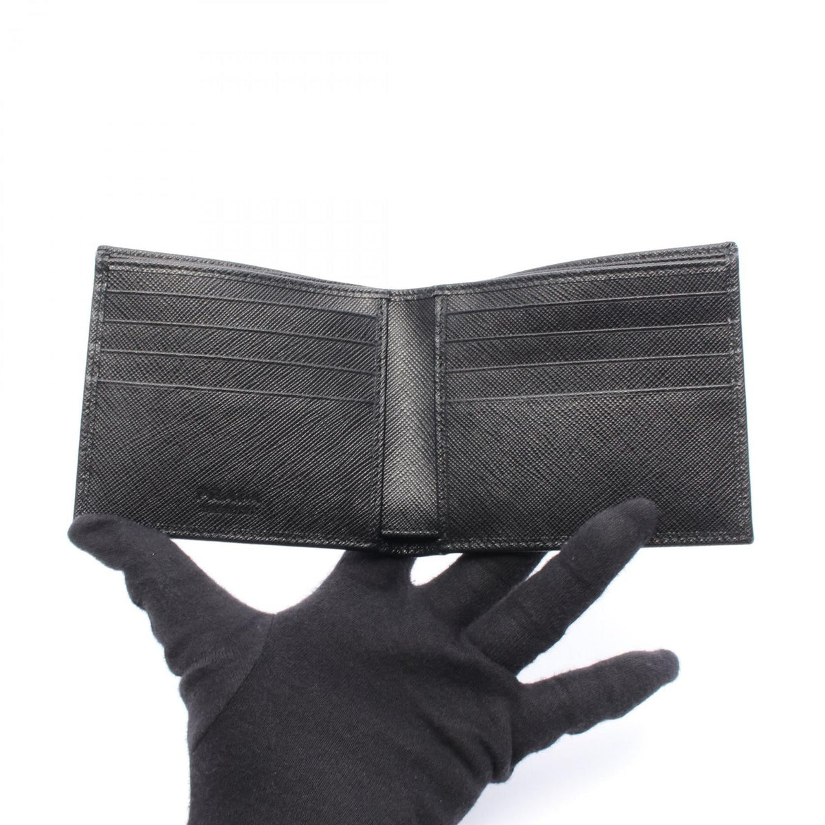 Prada 2MO5132DMHF0002 Nylon Leather Wallet