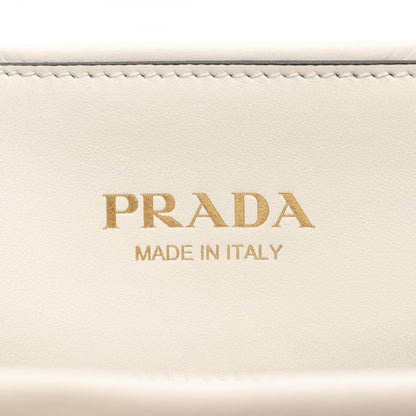 Prada Symbol Topstitch Soft Calf Tote Bag