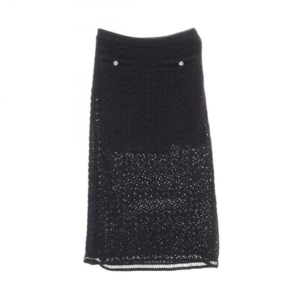 Chanel Camellia Cotton Nylon Skirt
