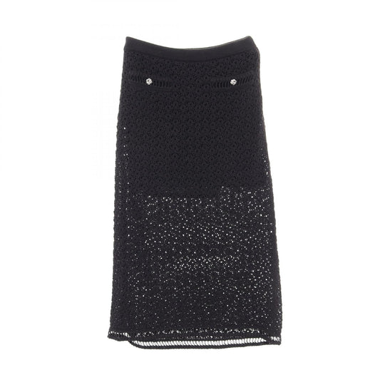 Chanel Camellia Cotton Nylon Skirt