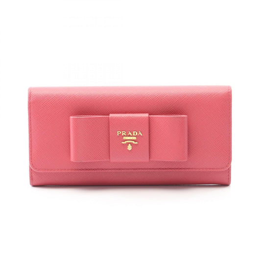 Prada SAFFIANO FIOCCO Saffiano Leather Long Wallet