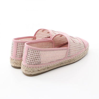 Chanel Coco Mark Leather Jute Slip-on Shoes