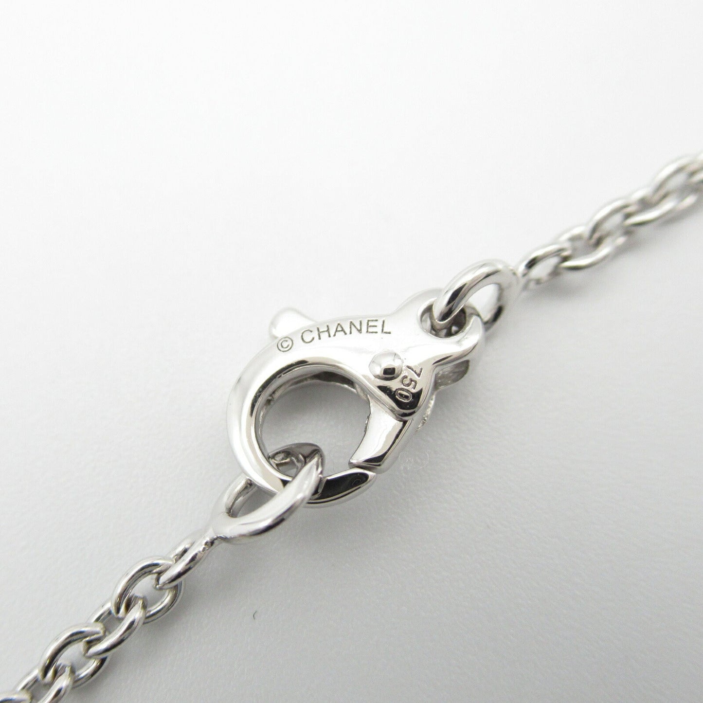 Chanel Omega Diamond K18WG Necklace