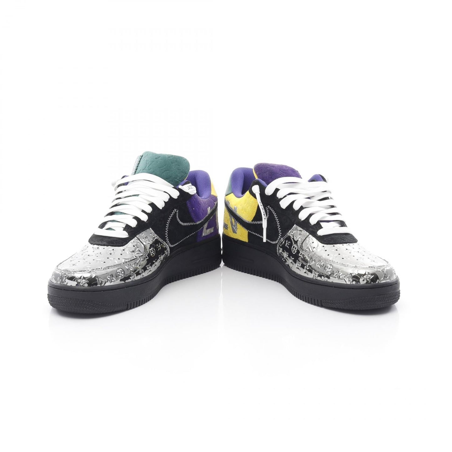 Louis Vuitton × Nike Air Force1 Monogram Miroir Leather Sneakers