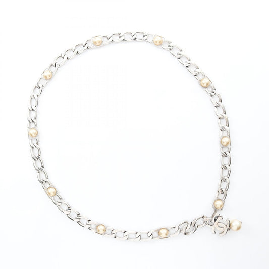 Chanel Coco Mark Metal/Fake Pearl Belt