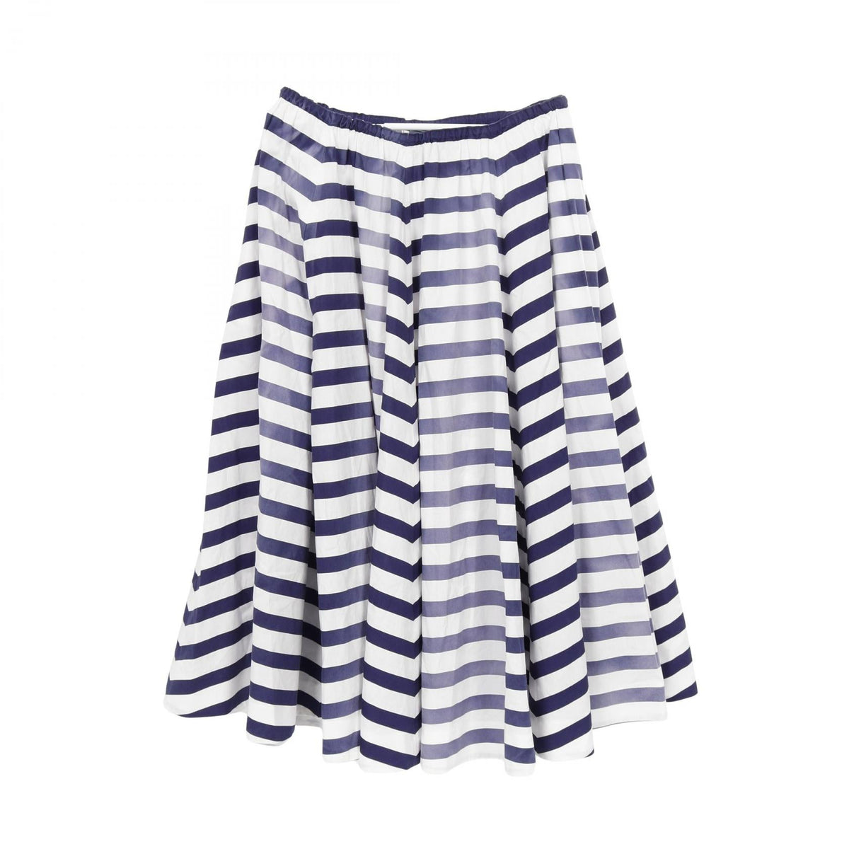 Prada Stripe Old Poplin Cotton Skirt