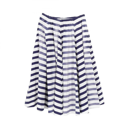 Prada Stripe Old Poplin Cotton Skirt