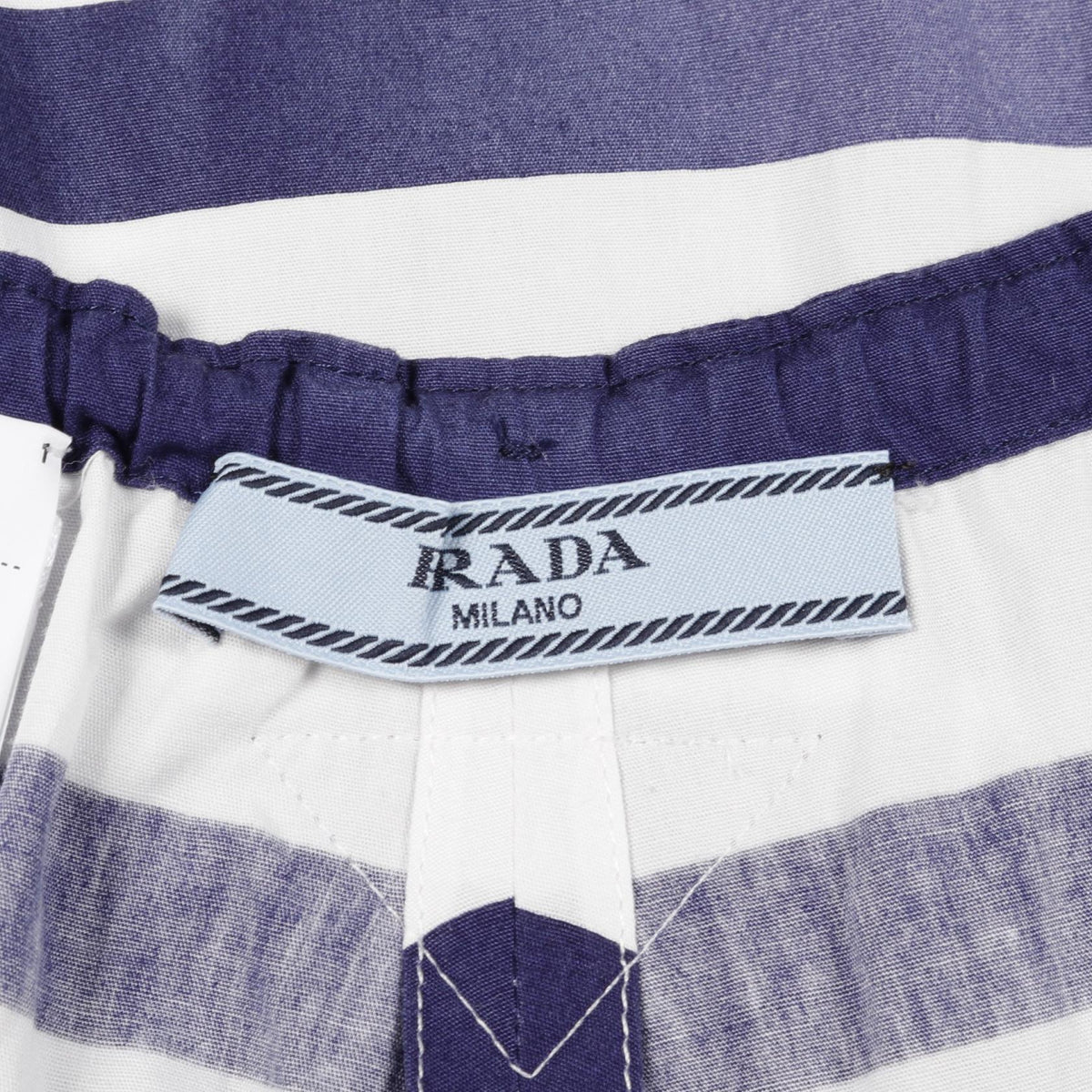 Prada Stripe Old Poplin Cotton Skirt