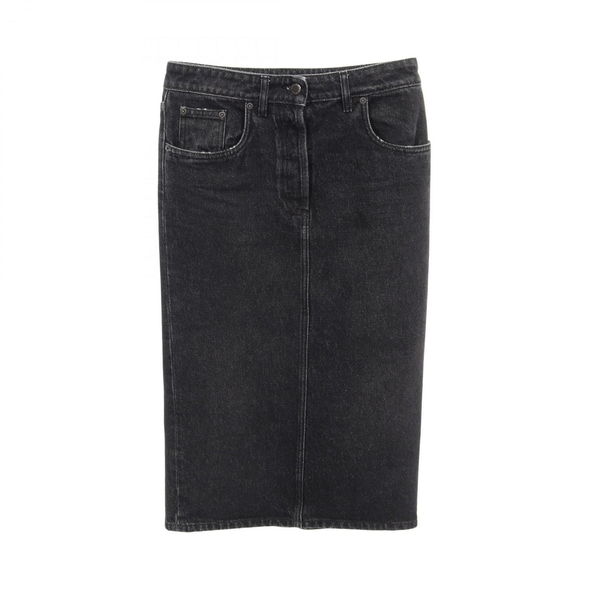 Prada Triangle Logo Cotton Skirt